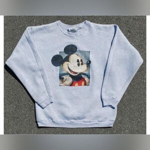 Vtg 1990s Disney Mickey Mouse  Kids Youth Crew Neck Made in USA Sweatshirt Small
